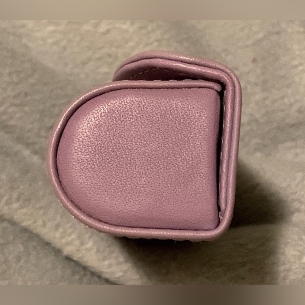 RARE Vintage NWOT COACH Lilac Purple Leather Lipstick Case with Cosmetic Mirror - Picture 8 of 14
